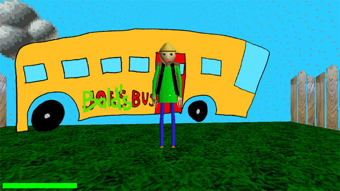 Балди возле автобуса
